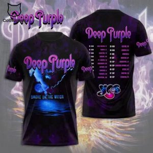 Deep Purple Smoke On The Water Design 3D T-Shirt