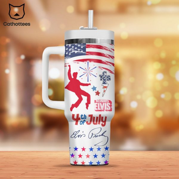 Elvis Presley Long Live The King Tumbler With Handle And Straw