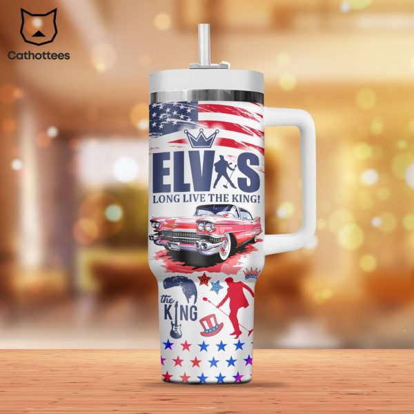 Elvis Presley Long Live The King Tumbler With Handle And Straw