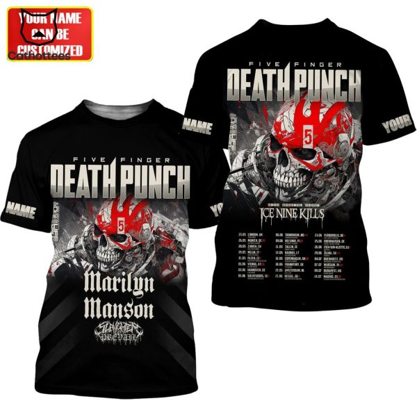 Five Finger Death Punch Marilyn Manson 3D T-Shirt