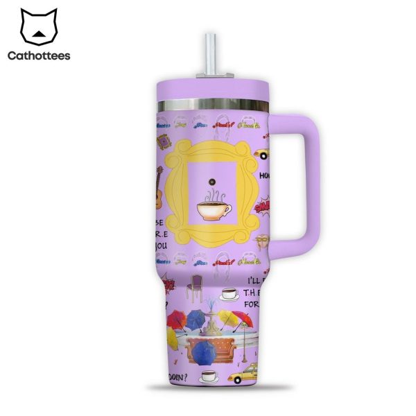 Friends How You Doin Tumbler With Handle And Straw