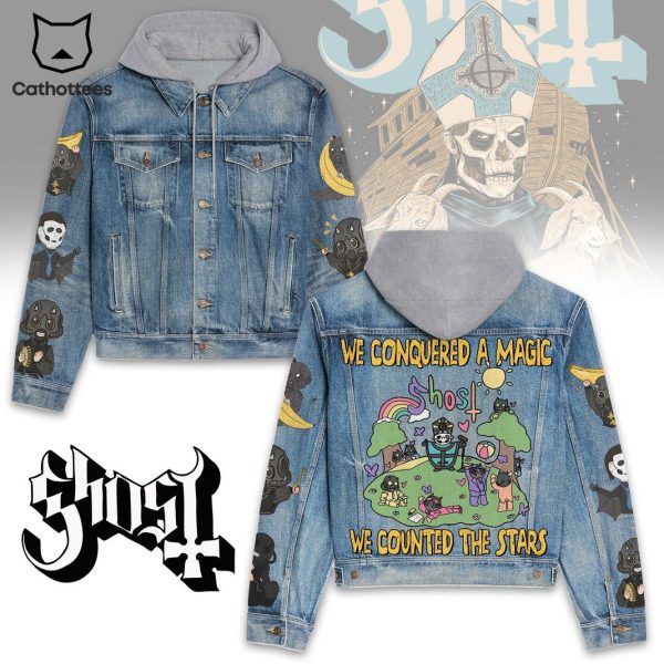 Ghost We Conquered The Magic We Counted The Stars Hooded Denim Jacket