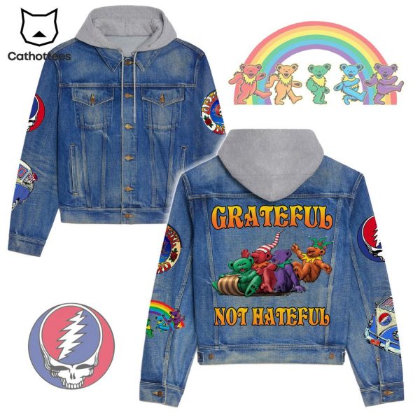 Grateful Dead Grateful Not Hateful Hooded Denim Jacket