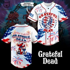Grateful Dead Grillin N Chillin Baseball Jersey