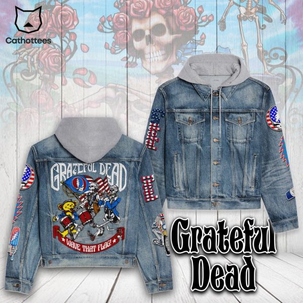 Grateful Dead Wave That Flag Hooded Denim Jacket