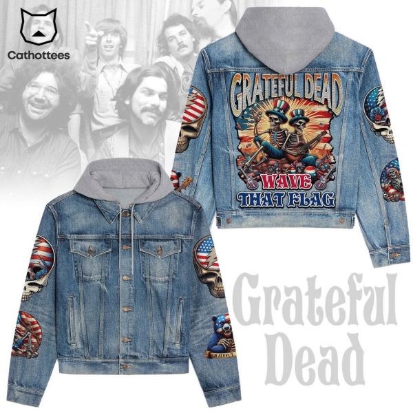 Grateful Dead Wave That Flag Hooded Denim Jacket