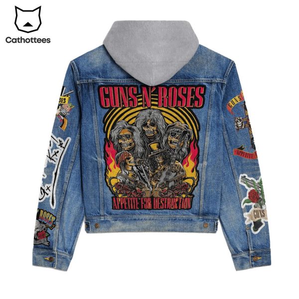 Guns N Roses Appetite For Destruction Dwsign Hooded Denim Jacket