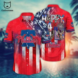 Happy 4th Of July Independence Day Philadelphia Phillies MLB Tropical Hawaiian Shirt