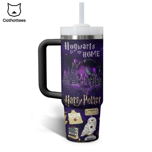 Harry Potter Hogwarts Is My Home Tumbler With Handle And Straw