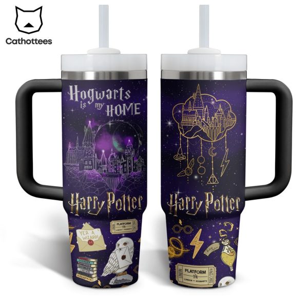 Harry Potter Hogwarts Is My Home Tumbler With Handle And Straw
