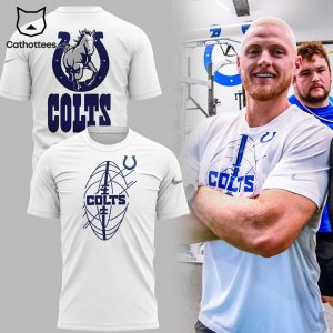 Indianapolis Colts Logo Design White 3D T-Shirt
