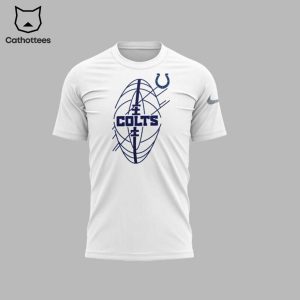 Indianapolis Colts Logo Design White 3D T-Shirt
