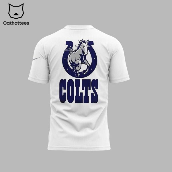 Indianapolis Colts Logo Design White 3D T-Shirt