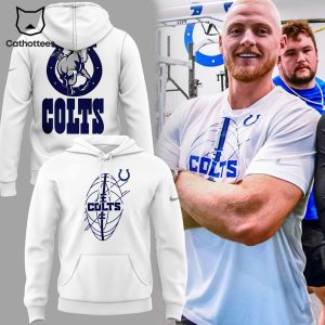 Indianapolis Colts Logo Design White Hoodie