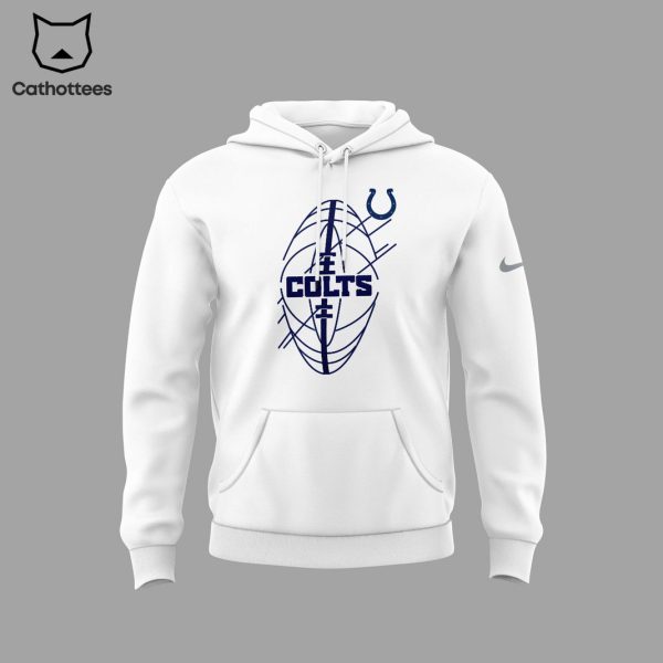 Indianapolis Colts Logo Design White Hoodie