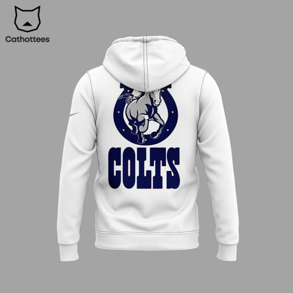 Indianapolis Colts Logo Design White Hoodie