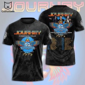 Journey Freedom Tour 2024  50 Anniversary Design 3D T-Shirt