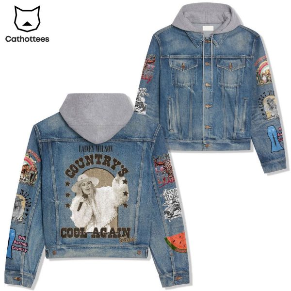 Lainey Wilson Country Cool  Again Hooded Denim Jacket