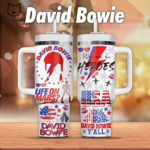 Life On Mars David Bowie Tumbler With Handle And Straw