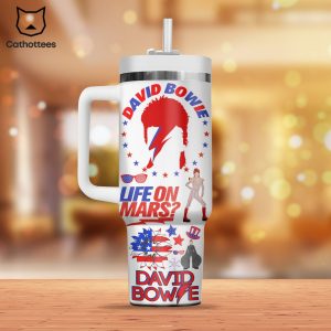 Life On Mars David Bowie Tumbler With Handle And Straw