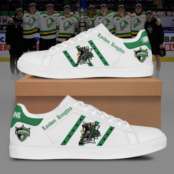 London Knights Design White Stan Smith Shoes