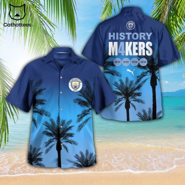 Manchester City History M4Kers Tropical Hawaiian Shirt