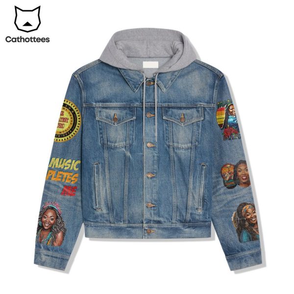 Mandisa Lynn Hundley The Greatest Music Design Hooded Denim Jacket