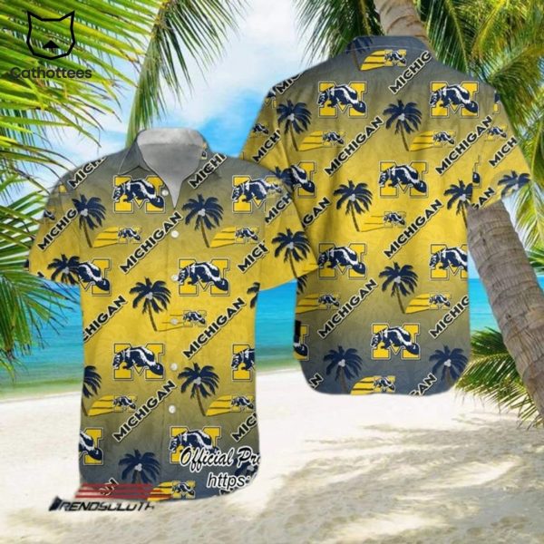Michigan Wolverines NCAA Coconut Tree Hawaiian Shirt