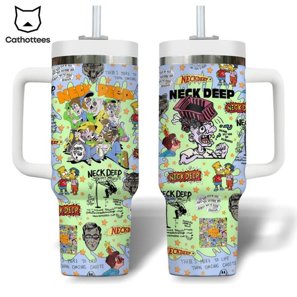 Neck Deep generic Pop Punk Tumbler With Handle And Straw