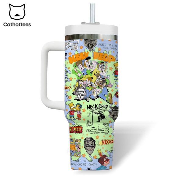 Neck Deep generic Pop Punk Tumbler With Handle And Straw