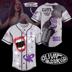 Olivia Rodrigo Guts World Tour Baseball Jersey