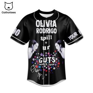 Olivia Rodrigo Spill Your Guts World Tour Signature Baseball Jersey