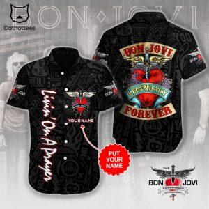 Personalized Bon Jovi Legendary Forever Livin On Praye Hawaiian Shirt