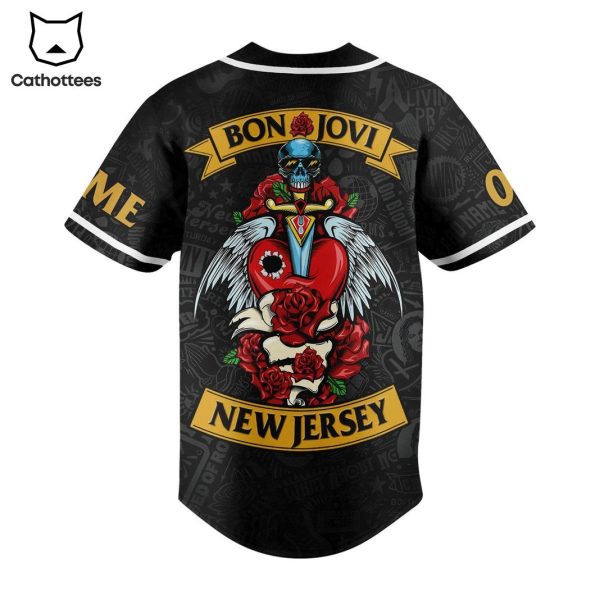 Personalized Bon Jovi New Jersey Baseball Jersey