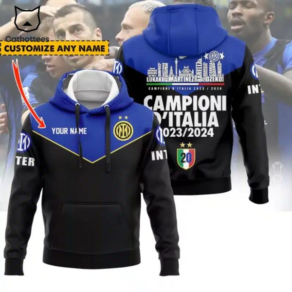 Personalized Inter Milan Champions 2024 Hoodie