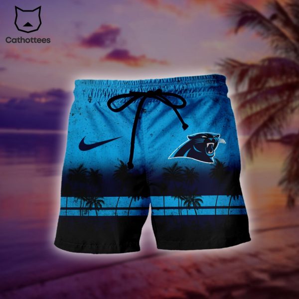 Personalized  NFL Carolina Panthers Tropical Hawaiian Set