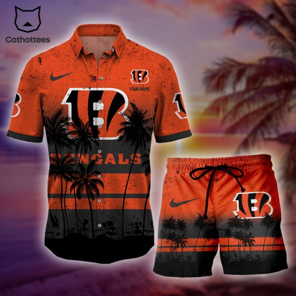 Personalized  NFL Cincinnati Bengals Tropical Hawaiian Set