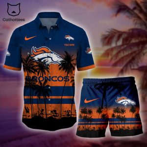 Personalized  NFL Denver Broncos Hawaiian Set