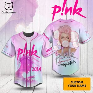 Pink Beautiful Trauma 2024 Baseball Jersey