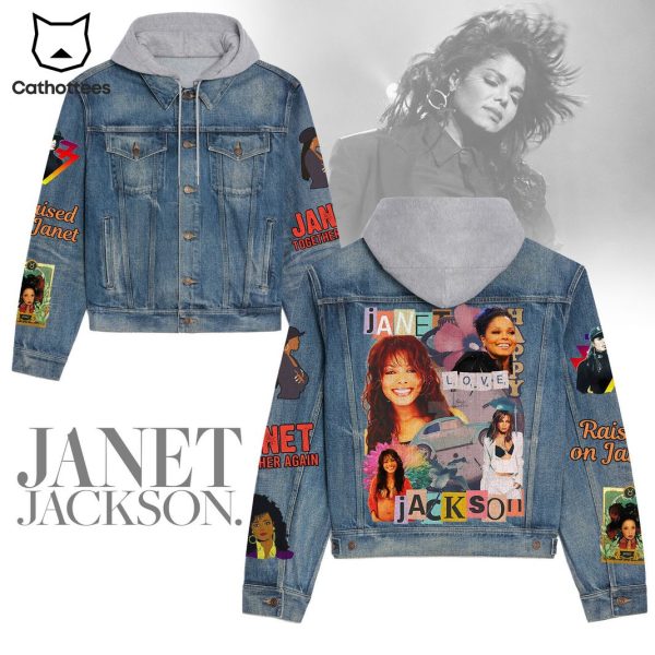 Raised on Janet Jackson Hooded Denim Jacket