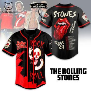 Rock N Roll The Rolling Stones Tour 24 Hackney Diamonds Baseball Jersey