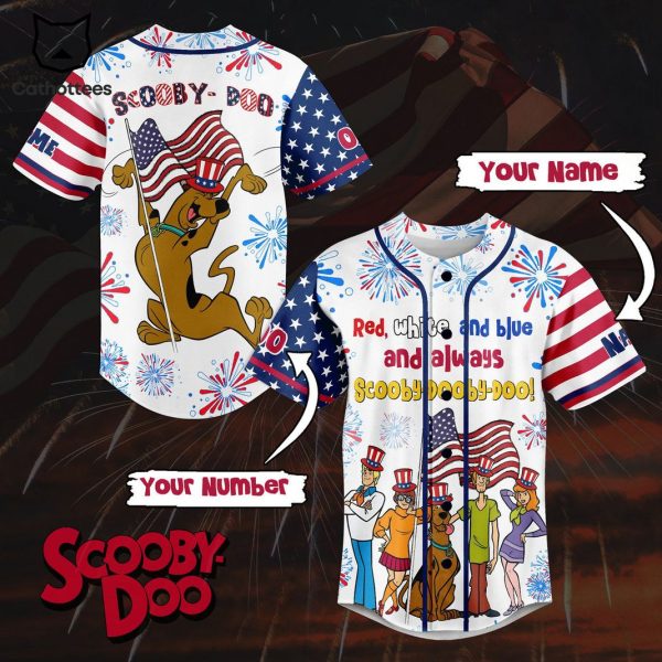 Scooby-Doo Red White And Blue And Always Scooby Doo Baseball Jersey