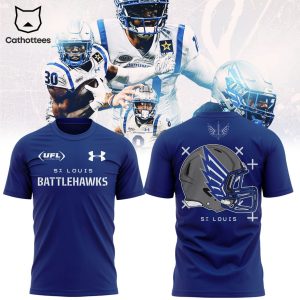 St. Louis Battlehawks UFL Design Blue 3D T-Shirt