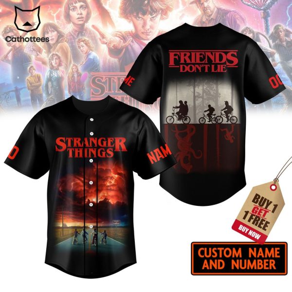 Stranger Things Friends Dont Lie Baseball Jersey