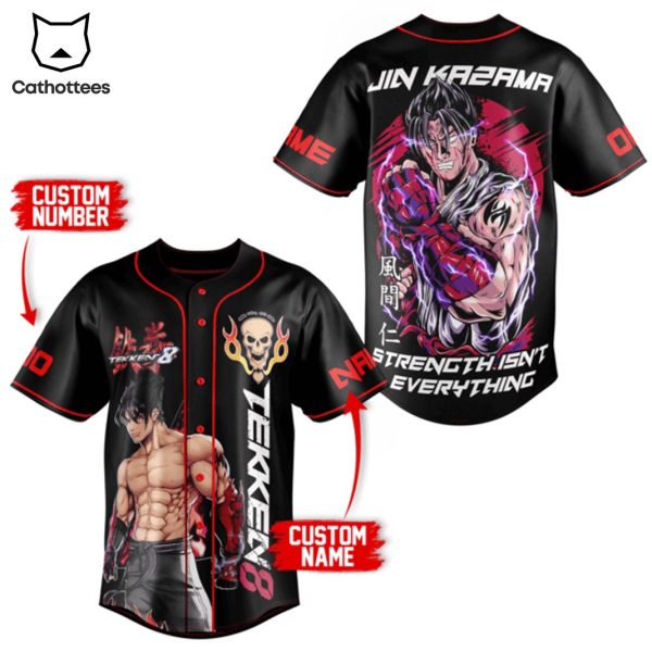 Tekken 8 Jin Kazama Strength Isnt Everything Baseball Jersey