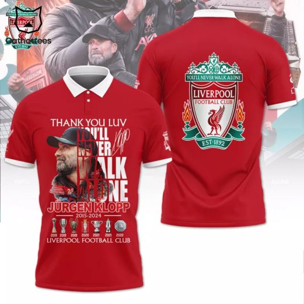 Thank You Coach Jurgen Klopp Liverpool 2015-2024 Polo Shirt
