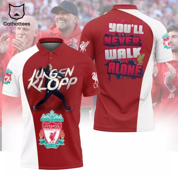 Thank You Coach Jurgen Klopp ? Liverpool You II Never Walk Alone Polo Shirt