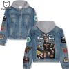 Bon Jovi Forever Design Hooded Denim Jacket