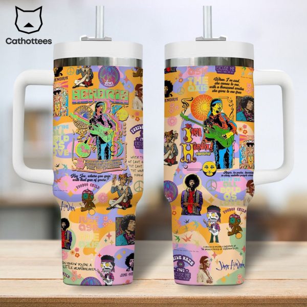 The Jimi Hendrix Experience Tumbler With Handle And Straw