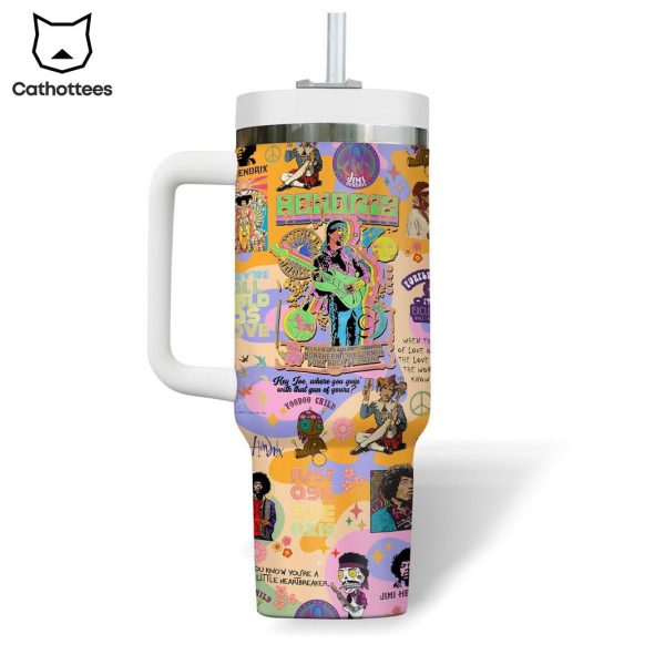 The Jimi Hendrix Experience Tumbler With Handle And Straw